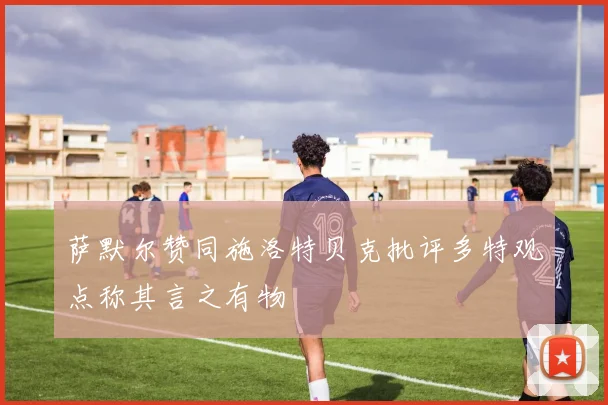 萨默尔赞同施洛特贝克批评多特观点称其言之有物